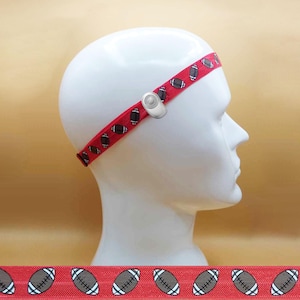 Red Football Baha headband  unilateral Baha Ponto Adhear