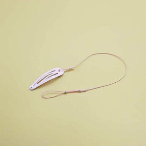 Cordon de sécurité rose avec pince à cheveux pour baha, osia, kanso, adhear, ponto (courte) cordelette solide