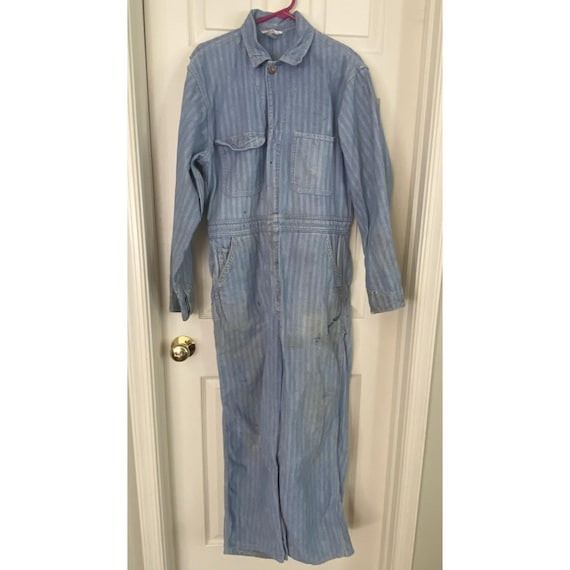VTG Montgomery Ward Pioneer Herringbone Coveralls Utility Halloween Costume