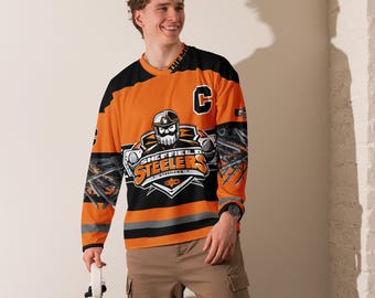 Sheffield Steelers EIHL Team, Fan Made, Ice Hockey Jersey, Unisex