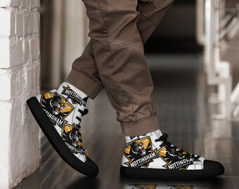 Men's Unisex high top canvas shoes Nottingham Ice Hockey Fan Merch