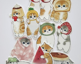 Cute Mofusand Sticker Pack – Stickers for Kindle Laptops Water Bottles Suitcase Journal Gift for girl . Kawaii Cat Stickers