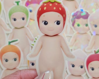 Pegatina impermeable Sonny Angel: adorable pegatina kawaii para portátiles, botellas de agua, maletas, diarios, regalos para estudiantes.
