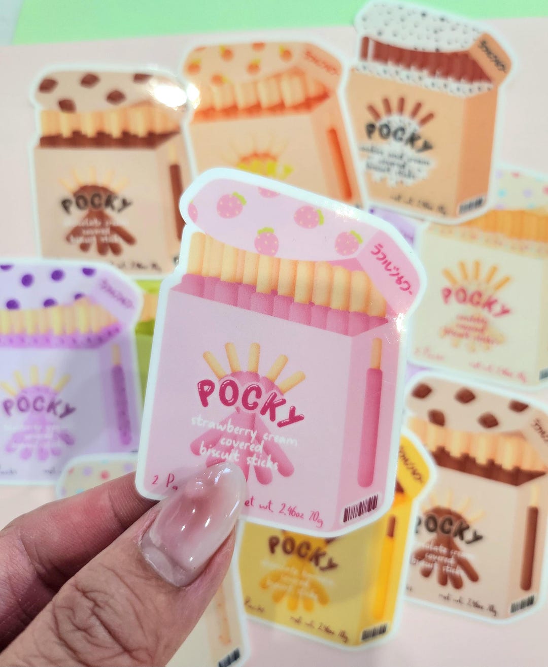 Pocky Sticker Waterproof Pocky Sticker – Adorable Kawaii Vinyl Stickers for Laptops ...