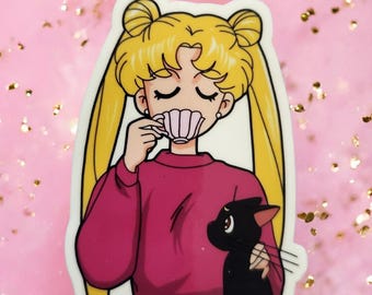 Cute Sailor Moon Sticker – Stickers for Kindle Laptops Water Bottles Suitcase Journal Gift for girl .