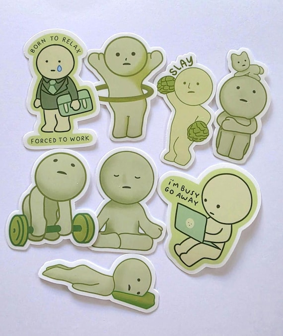 Smiski Sticker Pack – Stickers for Kindle Laptops Water Bottles Suitcase Journal Gift for girl . Mood Stickers