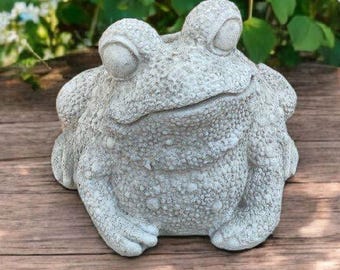 Green Frog Statue *garden Toad Large *feng Shui Decor *figure Wild