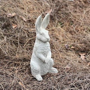 Realistic Rabbit Statue Concrete Bunny Animal Garden Statues Stone ...