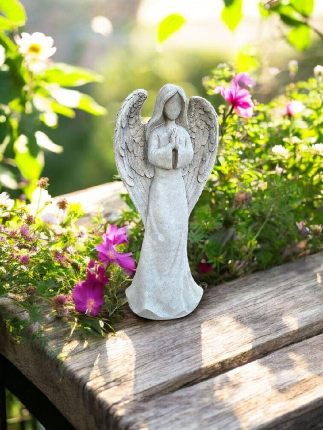 Angel Girl Statue Stone Faceless Angel Praying Girl Sculpture Standing ...