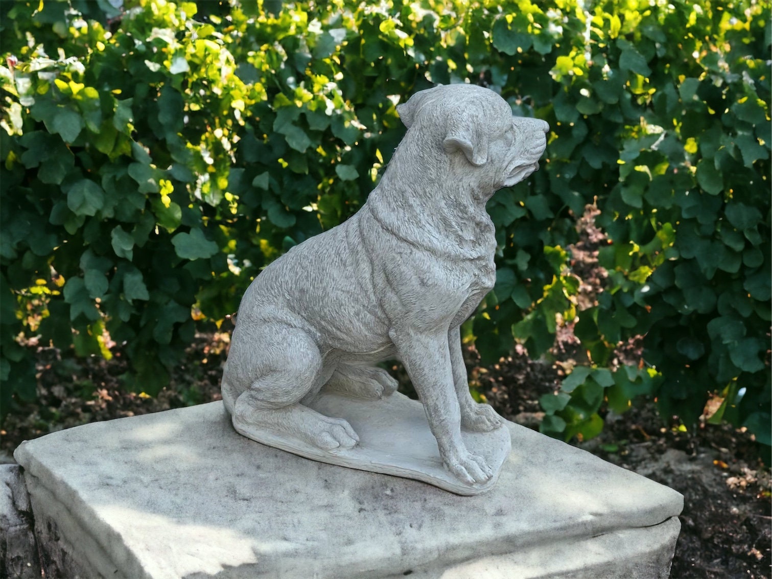 Rottweiler Dog Figure Massive Dog Memorial Sculpture Stone Pet Grave ...