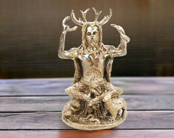 Cernunnos Statue Horned God Celtic Sculpture Cernuno Altar Decor Celtic Mythology Ceramic Figurine Large Cernonus Figure Cernun Pagan God