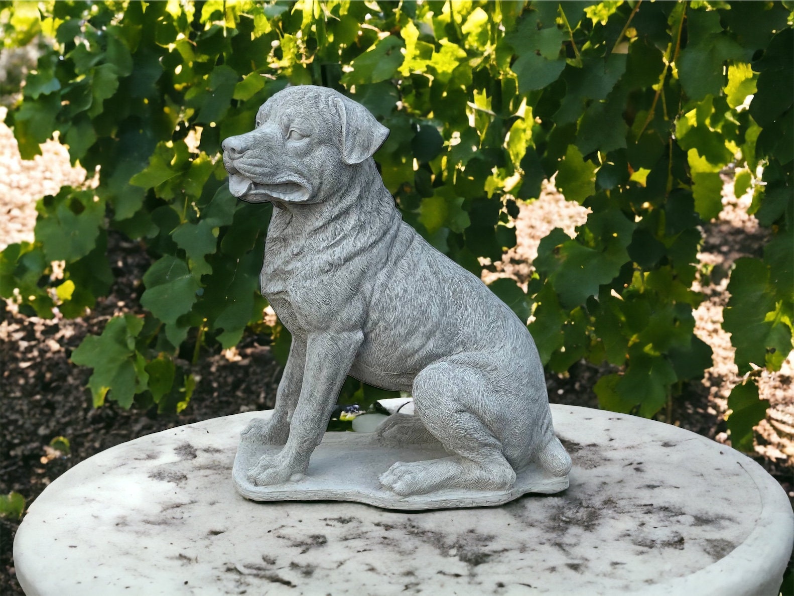 Rottweiler Dog Figure Massive Dog Memorial Sculpture Stone Pet Grave ...