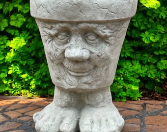Concrete Flower Pot Feet Planter Pot Outdoor Decor Beton Plant Pot Garden Sculpture Pot For Plants Lawn Ornament Flower Planter