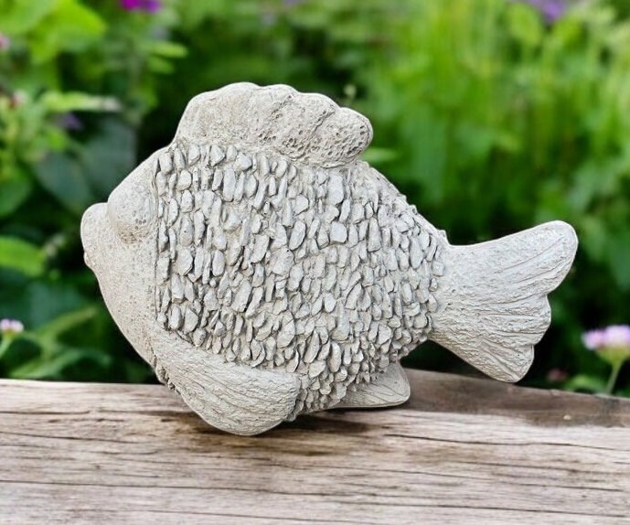 Concrete Fish Massive Figure Stone Animal Sculpture Realistic Ocean ...