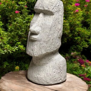 Concrete Easter Island Head Statue Massive Moai Garden Decoration Big ...