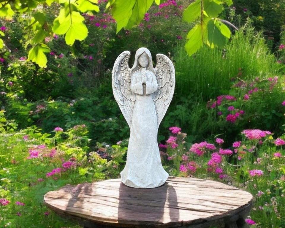 Standing Faceless Angel Figurine Religious Girl With Wings Statue ...