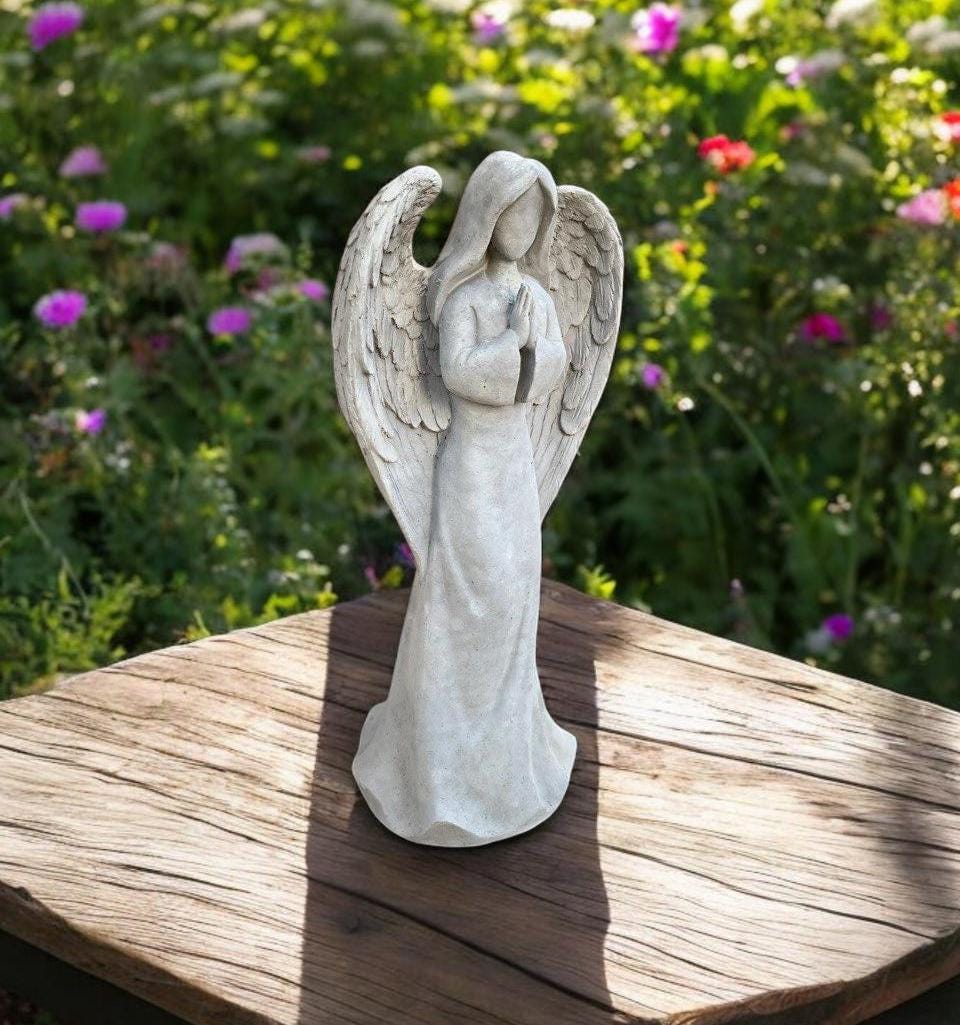 Standing Faceless Angel Figurine Religious Girl With Wings Statue ...