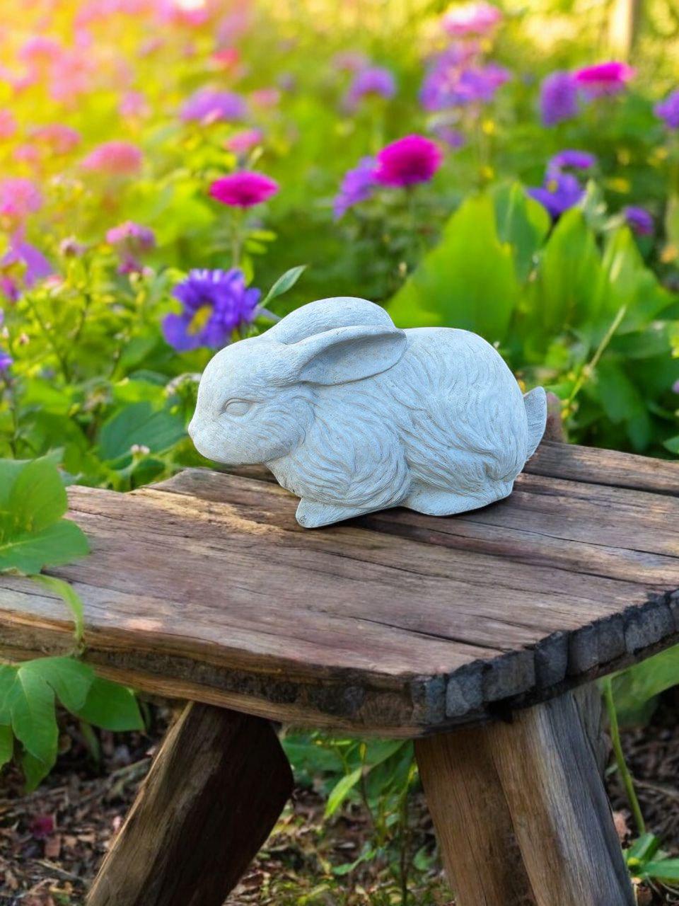 Soled Rabbit Outside Rabbit Statue Lawn Animal Decoration Solid Rabbit Sculpture ...