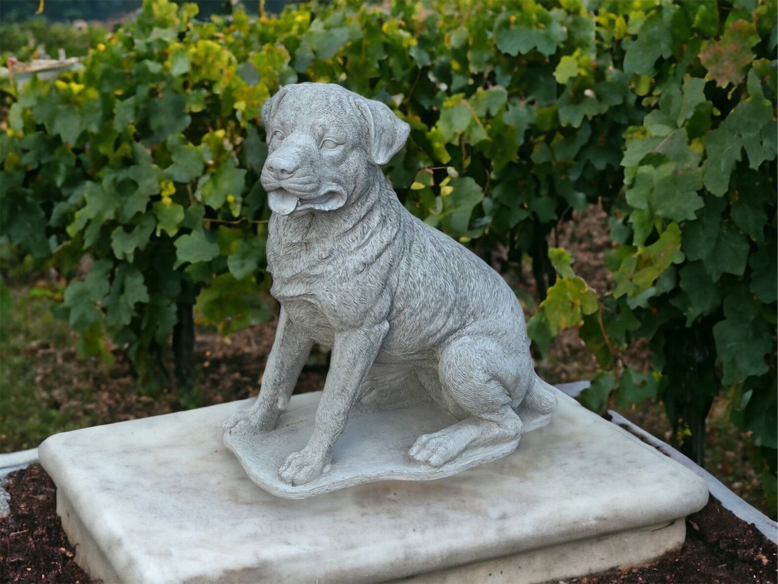 Rottweiler Dog Figure Massive Dog Memorial Sculpture Stone Pet Grave ...