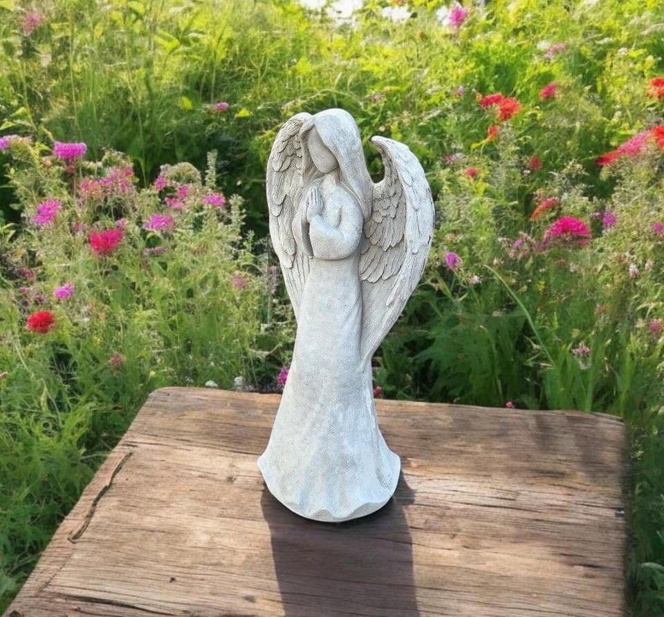 Standing Faceless Angel Figurine Religious Girl With Wings Statue ...