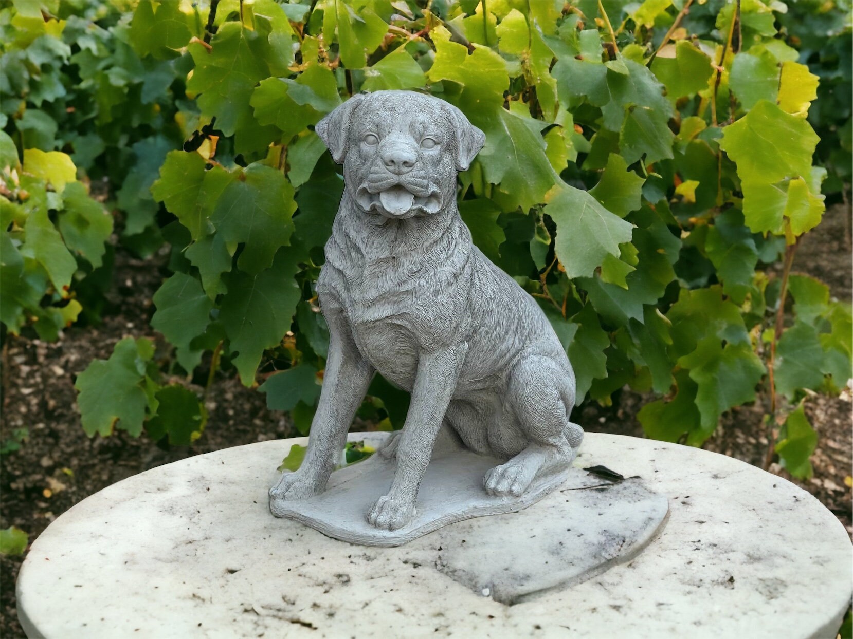 Rottweiler Dog Figure Massive Dog Memorial Sculpture Stone Pet Grave ...