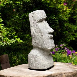 Concrete Easter Island Head Statue Massive Moai Garden Decoration Big ...