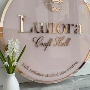 Custom Acrylic Business Sign | Acrylic Logo Sign | Welcome Sign | Salon Sign