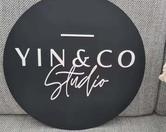 Custom Round Business Logo Sign, Custom Logo Acrylic Business Signage, 3D Logo Wall Sign, Office Storefront Sign, Wall Hanging Sign