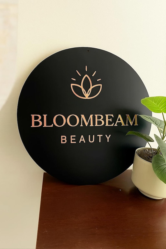 Custom  3D Acrylic Business sign, Round Acrylic Logo Sign, Business Logo Sign, Acrylic Bar Sign