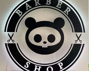 3D Custom  Backlit Sign Acrylic Backlit Business Sign Wall, Custom Logo Business Door Sign, Acrylic Name Custom Wall Sign, Light Up Sign