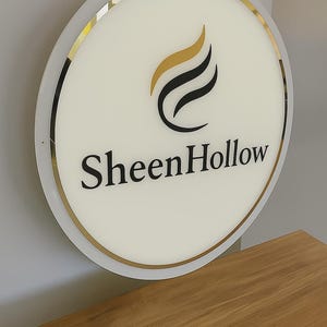 Custom 3d Business Sign, Acrylic Logo Sign, Business Logo Sign, Acrylic Business Sign, Round Acrylic Sign