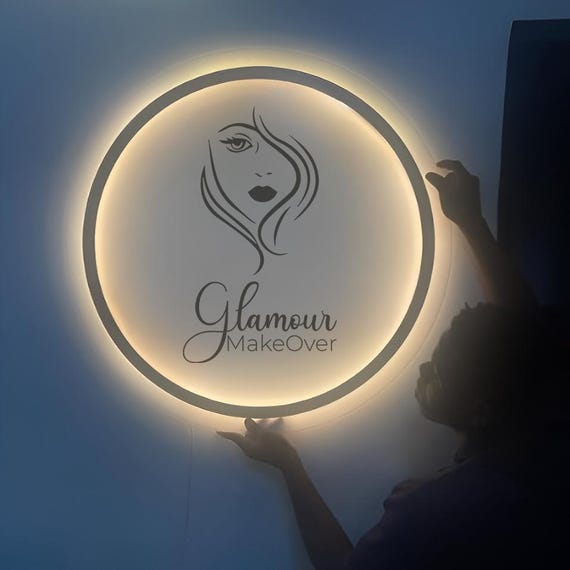 Custom 3d Backlit Sign, Business Logo Sign, Custom Logo Sign, Small Business Sign, Acrylic Sign