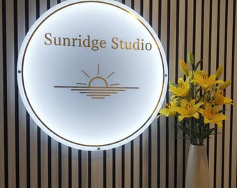 Custom Acrylic Business Backlit Sign | Custom Logo | Welcome Sign | Small Business Sign