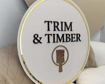 Custom 3D Acrylic Business Sign | Business Logo Sign | Round Acrylic Logo Sign | Acrylic Bar Sign