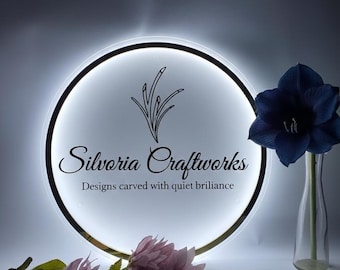 Custom Acrylic Business Logo Sign | Custom Backlit Sign | 3D and UV printed Acrylic Sign | Reception Sign