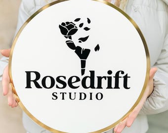 3D Custom Acrylic Business Sign, Small Business Logo Sign , Round Acrylic Logo Sign, Acrylic Bar Sign