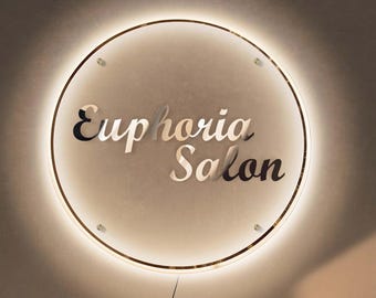 Custom 3d Backlit Business Logo Sign, Custom Led Sign, Backlit Sign, Acrylic Sign, Acrylic Logo Sign, Salon Sign, Office Sign