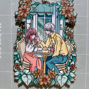 Affection Sign Couple Cafe Date Enamel Pin