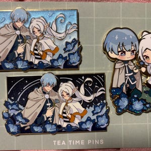 Paar Frozen in Time Frieren Anime Emaille Anstecknadel