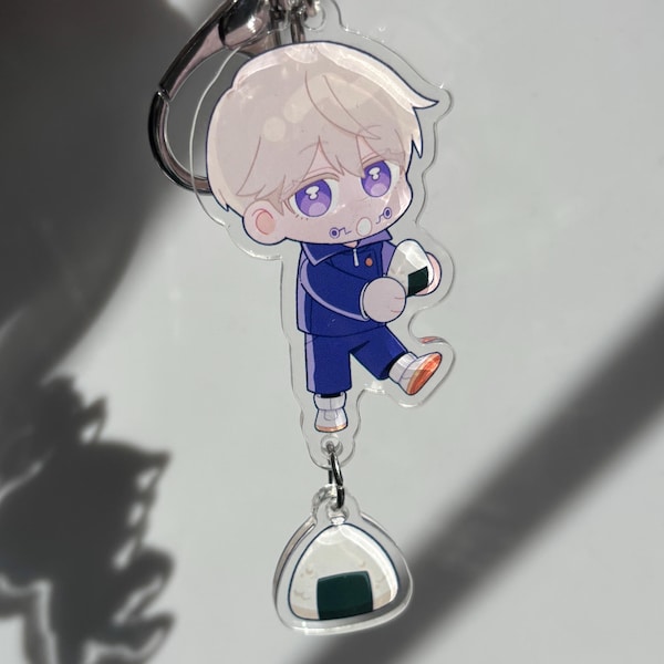 Cursed Speech User Acrylic Connected Keychain |  Onigiri Sorcerer Inumaki Fan Merch