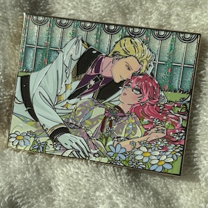 Villainess Manhwa Couple Enamel Pin Greenhouse Panel