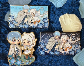 Elf & Hero Flower Field Enamel Pin | Anime Fan Merch Limited Edition