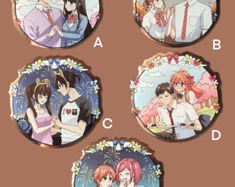 Couple Acrylic Pin | Shoujo Anime Fan Merch