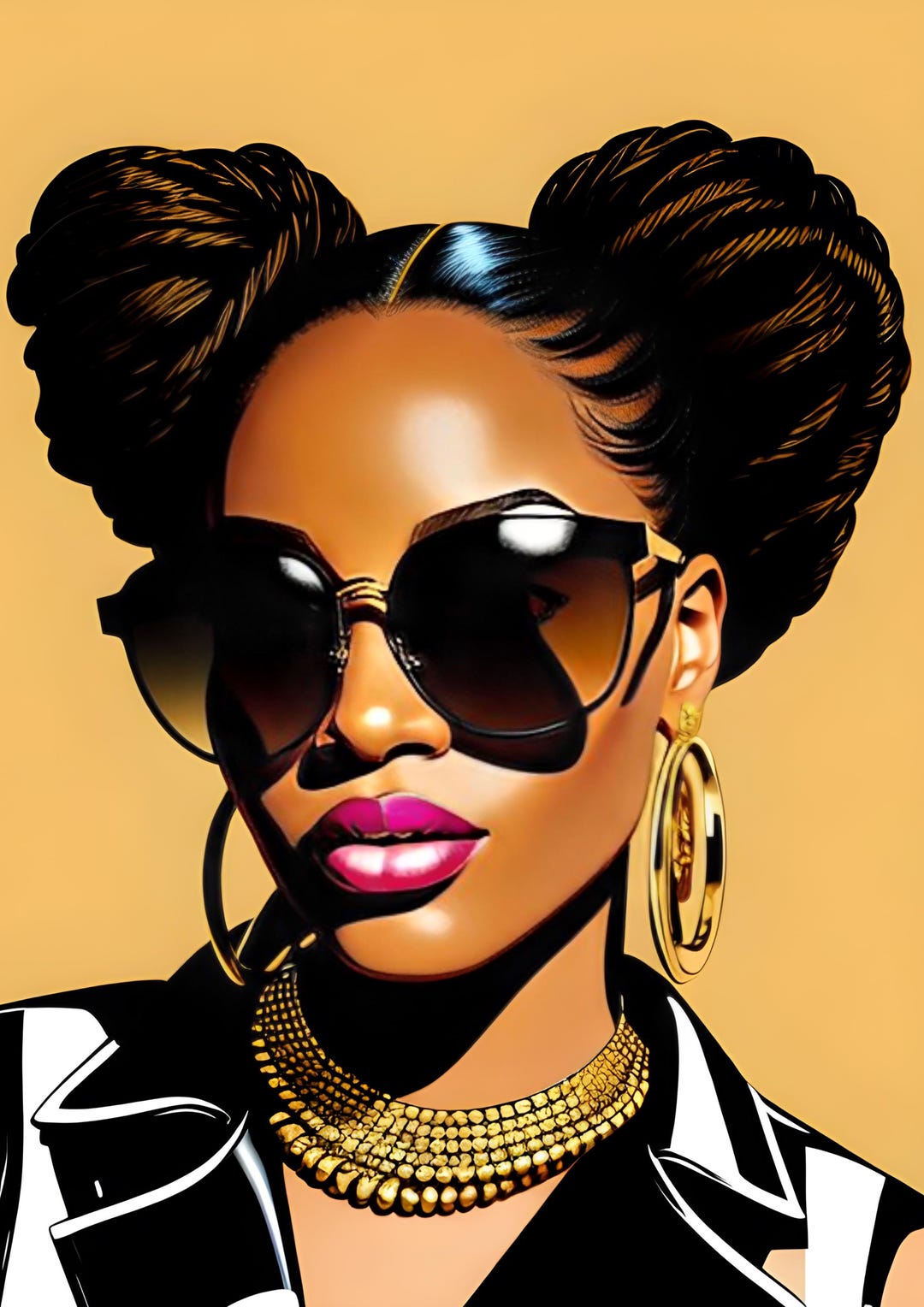 Girl Power, Black Queen Printable Poster Afro American Wall Art Digital ...