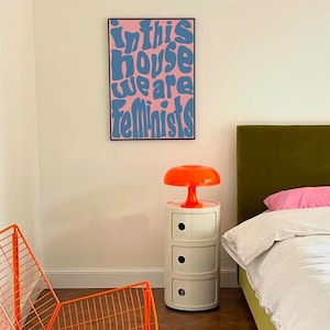 In this House we are Feminists Print - Female Empowerment Poster Feminist Quotes International Women&#39;s Day Gift Ideas trendy wall art