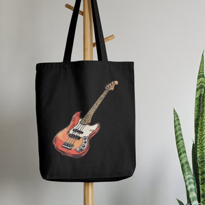 Bass Guitar Tote Bag, Bass Guitar, Bass Guitar Gift, Guitar Bag, Bass Guitar Shopping Bag, Bass Player Gift, Guitar Bag Bass Guitar Tote Bag