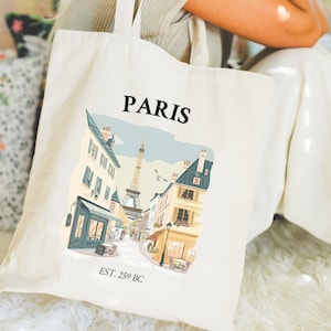 Trendy Paris Einkaufstasche, Eiffelturm Einkaufstasche, Reisetasche, Frankreich Einkaufstasche, Paris-Einkaufstasche, Frankreich-Thema-Tasche, Paris-Liebhaber-Geschenk, Tasche für das Leben