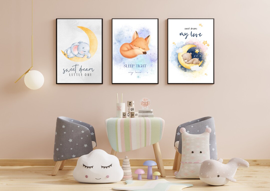 Printable Posters for Kids Room Set of 3, Wall Pictures for Boy or Girl, Printable Wall Set ...