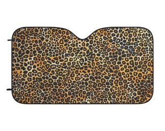 Leopard print- Car sun shade