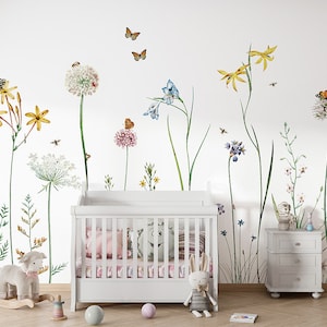 Wallpaper Mural - Butterfly Garden - Children, Kids Room, Nature ...
